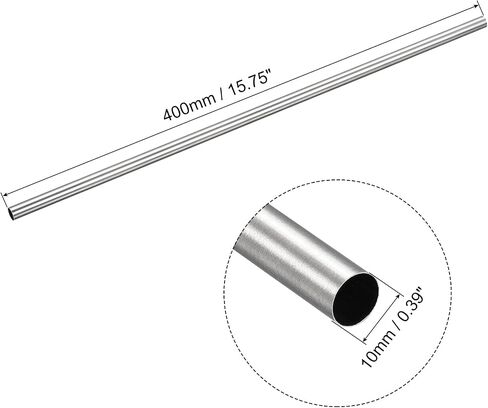 uxcell 304 Stainless Steel Tube, OD 16mm x 0.5mm Wall Thick 400mm Length Capillary Metal Tubing for Industry Machinery in Saudi Arabia