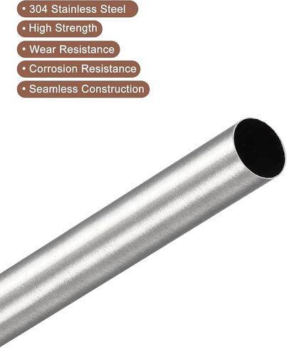 uxcell 304 Stainless Steel Tube, OD 16mm x 0.5mm Wall Thick 400mm Length Capillary Metal Tubing for Industry Machinery in Saudi Arabia
