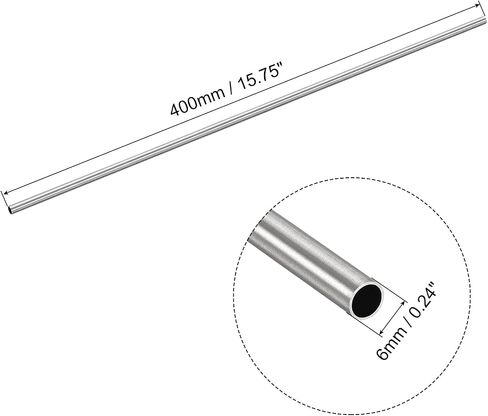 uxcell 304 Stainless Steel Tube, OD 16mm x 0.5mm Wall Thick 400mm Length Capillary Metal Tubing for Industry Machinery in Saudi Arabia