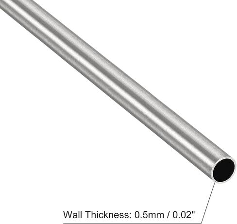 uxcell 304 Stainless Steel Tube, OD 16mm x 0.5mm Wall Thick 400mm Length Capillary Metal Tubing for Industry Machinery in Saudi Arabia