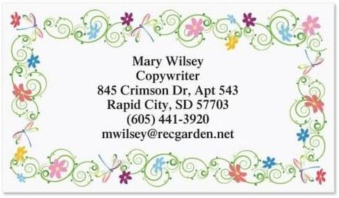 Amber Swirl Custom Printed Business Cards - Set of 250-2 x 3-½ inches - Matte Finish - Single-Sided - Great for Graduations and Personalized Gifts, Printed in the USA, by Colorful Images in Kuwait