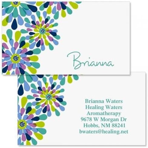 Amber Swirl Custom Printed Business Cards - Set of 250-2 x 3-½ inches - Matte Finish - Single-Sided - Great for Graduations and Personalized Gifts, Printed in the USA, by Colorful Images in Kuwait