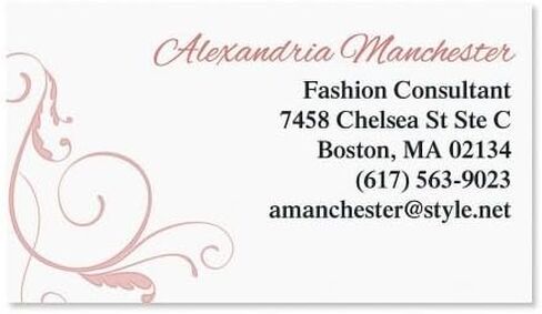 Amber Swirl Custom Printed Business Cards - Set of 250-2 x 3-½ inches - Matte Finish - Single-Sided - Great for Graduations and Personalized Gifts, Printed in the USA, by Colorful Images in Kuwait
