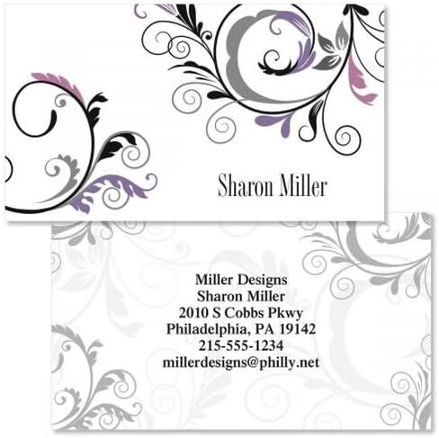 Amber Swirl Custom Printed Business Cards - Set of 250-2 x 3-½ inches - Matte Finish - Single-Sided - Great for Graduations and Personalized Gifts, Printed in the USA, by Colorful Images in Kuwait