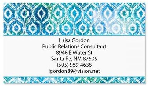 Amber Swirl Custom Printed Business Cards - Set of 250-2 x 3-½ inches - Matte Finish - Single-Sided - Great for Graduations and Personalized Gifts, Printed in the USA, by Colorful Images in Kuwait