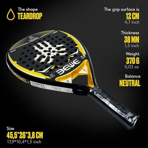 BEWE Paddle Tennis Racket – Professional Paddle Rackets for Adults – Paleta Padel – Padel Accessories – Black raqueta Padel – The Racket BEWE LEXO BTR-4026 in Saudi Arabia