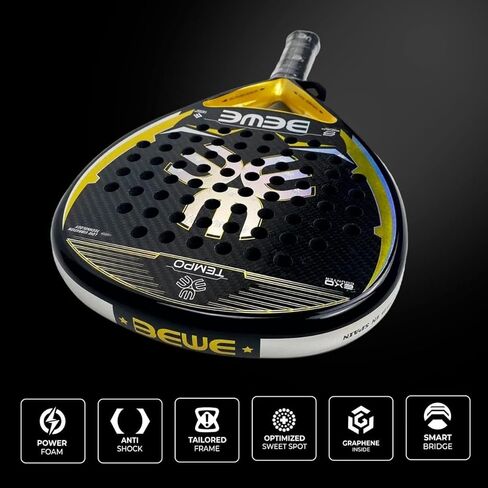 BEWE Paddle Tennis Racket – Professional Paddle Rackets for Adults – Paleta Padel – Padel Accessories – Black raqueta Padel – The Racket BEWE LEXO BTR-4026 in Saudi Arabia