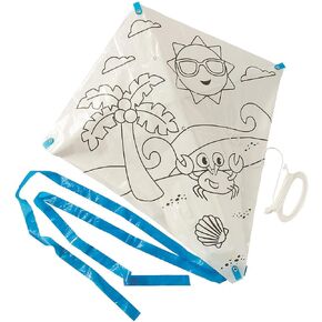 Fun Express Color Your Own Beach Themed Kites - Crafts for Kids and Fun Home Activities - VBS Vacation Bible School Supplies/Decor