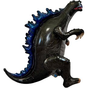 Dinosaur Balloon JUMBO Mylar Standing Foil Balloons - Black | Birthday Party Decorations Supplies and Decor | Dinosaur Lover Gifts for Kids Birthday Party and Celebrations