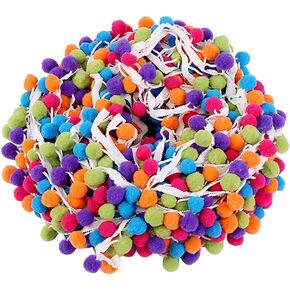 5m Pom Pom Ball Fringe Trim Pom pom Fringe Trim Curtain Trim Ribbon Ball Tassel Trim by The Yard Decorative Sewing Trim Party Decorations