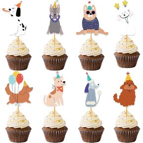 Axolotl Birthday Cupcake Toppers - 24 Pcs Pink Cute Axolotl Theme Decorations Set, Cartoon Reptile Animals Cup Cake Topper, Happy Birthday Party Decor Photo Background Supplies for Girls Kids