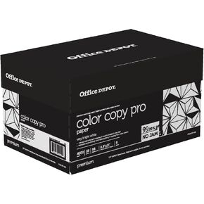 Office Depot Color Copy Paper, 8 1/2in. x 11in., 28 Lb, Ream Of 500 Sheets, Case Of 8 Reams, 727641