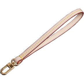 Replacement Hands-Free Wristlet Strap Vachetta Leather for Pochette Wallet and Clutch (Apricot)
