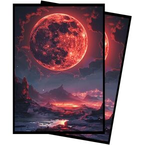 Bloodmoon MTG Card Sleeves (Textured) - 100 Count Standard Size TCG Sleeves - Compatible with Magic The Gathering, Lorcana - Double Sleeving - Original Art Design, Premium Protection