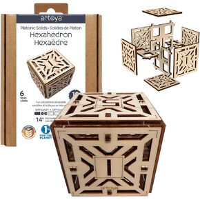 3D Wooden Puzzles for Teens & Adults – Smart Brain Teaser Puzzles, Wood Models, Creative & Educational Fun, Sustainable Materials, Ages 14 and Up Icosahedron D20