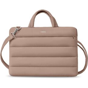 VANDEL - Puffy Laptop Shoulder Bag 13-14 Inch, Brown Laptop Sleeve