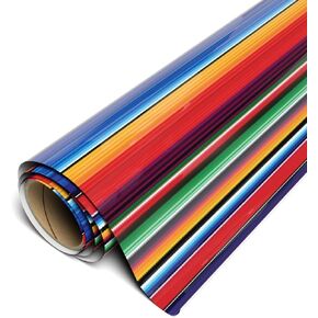 أنماط SISER EASYPSV 11.8 "× 3ft لفة - لاصقة ذاتية فينيل الحرف الدائمة (Serape)