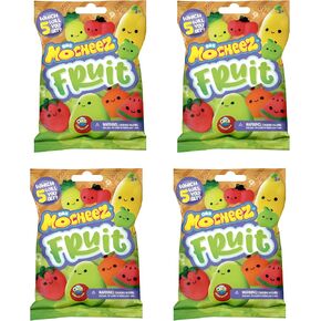 ORB Arcade Mocheez Fruit Blind Bag 4 Pack - 4 Blind Bags, Each w/ 5 Assorted Squishy Kawaii Mochi Fruit Toys - Jiggly Kids Toys for Party Favors, Goodie Bags, Stocking Stuffers, Gifts and More