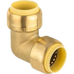 (Pack of 2) EFIELD 3/4-inch 90-Degree Elbow, Push-Fit Brass Fittings to Connect Copper, PEX, CPVC Pipe with 3/4" Disconnect Clip in Kuwait