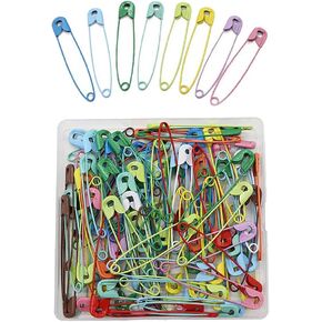 100 Pcs 2.2 Inch Large Metal Safety Pins Assorted Color Safety Pins Extra Big Craft Safety Pins Heavy Duty Safety Pins for Clothes