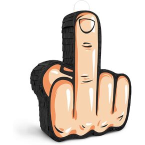 Middle Finger Pinata, Funny Piñata Mexican Pinatas for Birthday Party 30th 40th 50th 60th Middle Finger Adult New Year Party Favors Funny Gifts Decorations