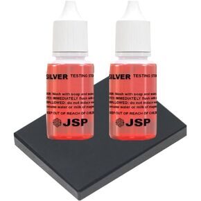 Waytest Silver & Sterling 999 925 Testing Solution- 2 Bottles- with Scratch Testing Stone