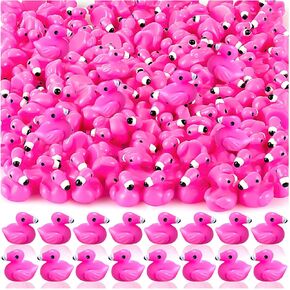150Pcs Mini Resin Flamingo, Flamingo Tiny Ducks, Cute Flamingo Figurines for Cake Topper Garden Dollhouse Landscape Aquarium Ornaments DIY Crafts