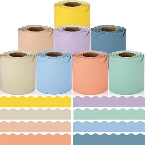 Bulletin Board Borders, 8 Rolls 262.4 Ft Scalloped Boho Classroom Decor in Saudi Arabia