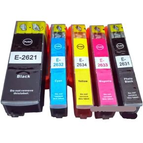 5 Pack Compatible T2621 T2631 T2632 T2633 T2634 Ink Cartridges Compatible with XP Series Printers