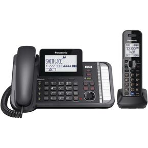 PANASONIC KX-TG9581B DECT 6.0 1.9 GHz Link2Cell(R) 2-Line Digital Cordless Phone (1 Handset) - ONE YEAR LIMITED Warranty