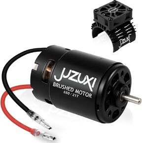 RC Motor 550 21T Brushed Motor with 36mm Cooling Fans Waterproof Set for 1/10 Scale Slash ARRMA Traxxas Redcat HSP HPI Wltoys Kyosho
