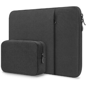 ProElife 13-Inch Laptop Sleeve Case for 2025 MacBook Air 13.6 inch M4 A3240 Accessory Traveling Carrying Case Water-Resistant Bag Cover with Small Bag for MacBook Air 13'' M4 (Black)
