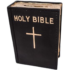 Bible Piggy Bank, Cross, Praying Hands. Reuseable Home or Church