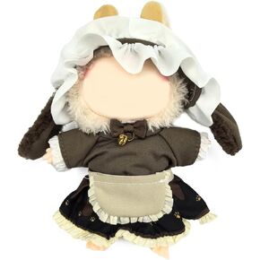Clothes for Doll, 15/17cm Doll Clothes Set Suitable for Dolls Accessories Hand-Woven - Hat + Bib (NO Doll),Cherry