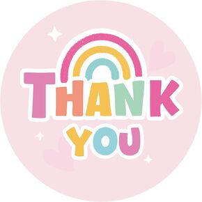 Anwyll Bow Thank You Stickers - Pink Thank You Stickers for Small Business 480Pcs 1.5In Thank You Sticker for Packaging Self Adhesive Thank You Party Favor Seal Label Sticker for Baby Shower Birthday
