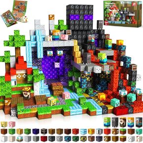 300 PCS Magnetic Blocks - Magnetic Building Blocks, Stacking Magnets for Kids, Sensory Toy for STEM Montessori Sensory Toys for Kids 3+ Boys and Girls Christmas Birthday Gifts