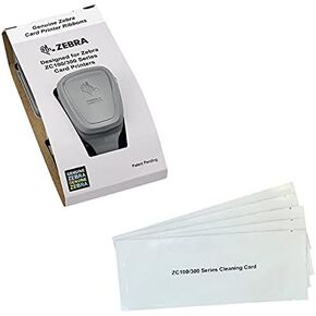 Zebra 800100-150LT YMCKO Ribbon and DuraClean DC 105999-311 Cleaning Kit for The Zebra ZC100 LT Printer