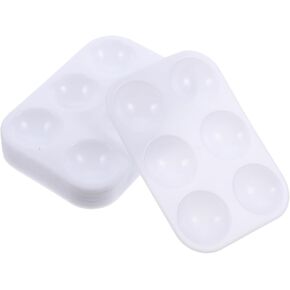 Angoily 12Pcs Plastic Paint Lightweight Pigment Mixing Plates for Watercolor and Painting Durable Non Deformable Design Art Accessories for Creative Projects