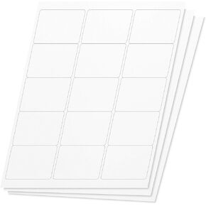 OfficeSmartLabels Rectangular 2 x 2-5/8 inch ID Labels for Laser & Inkjet Printers (2 x 2.625 Inch, 15 per Sheet, White, 2250 Labels, 150 Sheets)