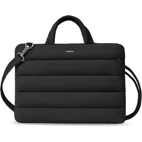 VANDEL - Puffy Laptop Shoulder Bag 13-14 Inch, Ash Black Laptop Sleeve