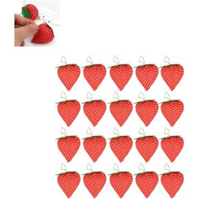 20pcs Sewing Pin Cushion, Strawberry Shaped Needle Pin Cushion Strawberry Pin Cushion Needle Holder Home Sewing Needle Pin Cushion for Fabric Quilting Sewing