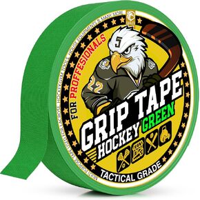Green Hockey Tape - Multipurpose Cloth Tape Roll for Field Ice & Roller Hockey Stick, Blade & Handle Protector - Over Grip for Lacrosse Baseball Bat Pullup Bars - Sports Gifts, Accessories in Kuwait