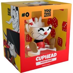 Youtooz - Cuphead Device Holder - Vinyl Gaming Stand for Phone or Controller - Desk Display for Fans and Gamers - Official Cuphead Collectible Figure