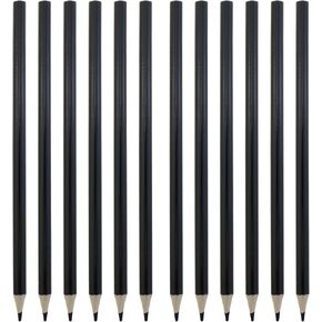MEETOOT Black Colored Pencil Set, 12 Oil-Based Colored Pencils Wooden Drawing Pencils for Artist Art Sketching