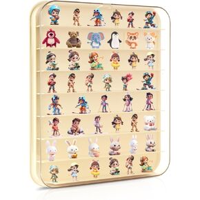 Clear Display Case for Figures, Display Box for Collectibles, Acrylic Display Box with Magnetic Door, Dust and Moisture Proof Adjustable Display Stand for Lego Collectibles Action Figures Mart