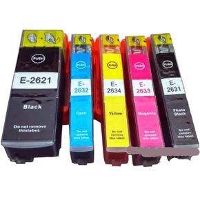 5 حزمة خراطيش حبر متوافقة مع T2621 T2631 T2632 T2633 T2634 متوافقة مع XP 600 605 700 800 طابعات النبر
