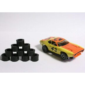 D.S. 10 Super Wide Slick Urethane Rear Tires for AFX Magna-Traction Slot Cars Aurora
