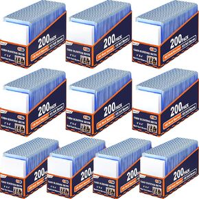 Card Sleeves Top Loads for Cards 200ct,3"X4"Ultra Clear Toploaders,Trading Cards Sleeves Hard Plastic Fit for Baseball MTG Games Trading Standard Cards(100 Top Loaders +100 Soft Protectors