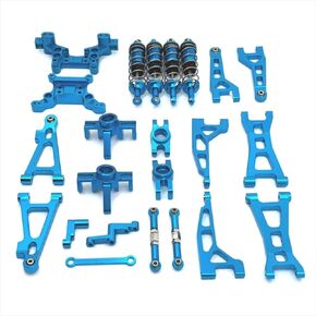 25PCs Set for Hyper Go H16BM Parts, Shock Absorber Shock Tower Swing Arm Aluminum Upgrade Kit for MJX Hyper Go H16BM H16GT H16DR 16207-16210 Jetwood JC16EP 1/16 Scale RC Car (Gold)