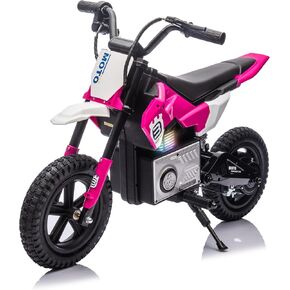 Electric Motorcycle for Kids Ages 5-15, 24V 200W Higher Speed Electric Dirt Bike, Kids Ride On Motorcycle with Rear Wheel Shock Absorber, LED Breath Light, Bluetooth, Music, Horn, Blue